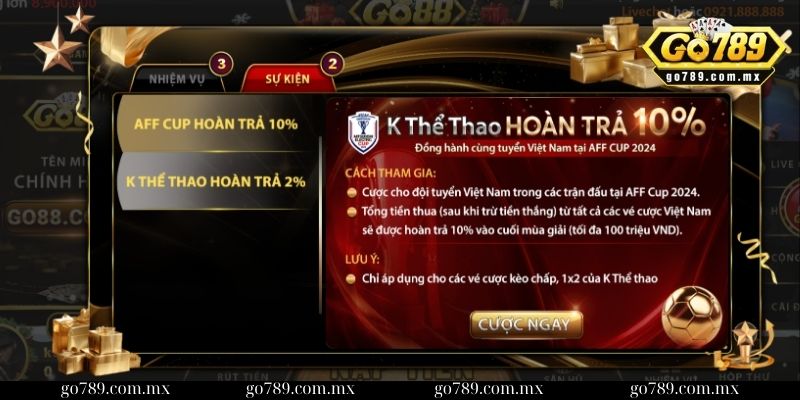 Các chương trình khuyến mãi tại Go789 hiện nay